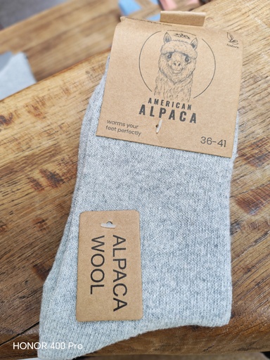 Chaussettes Alpaga Unie 36/41 - Gris