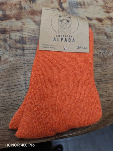 Chaussettes Alpaga Unie 36/41 - Orange