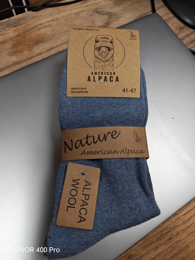 Chaussettes Alpaga unies 41/47 - Bleu