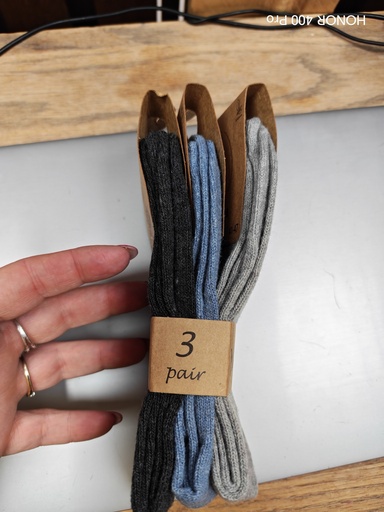 Pack 3 paires Alpaga 41/47 - Noir/Bleu/Gris