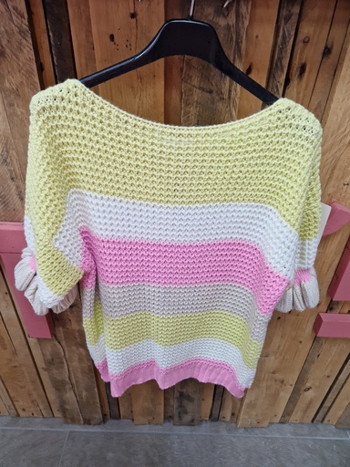 Pull "Maxine" quadricolore Jaune
