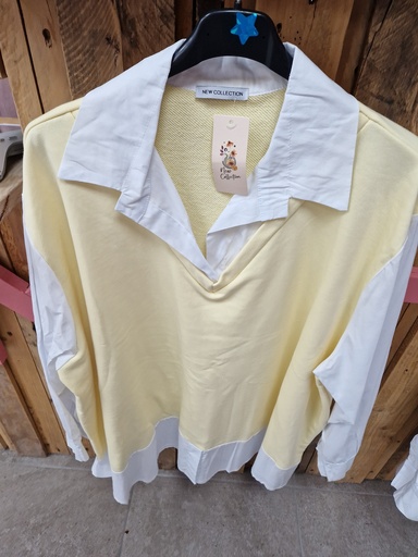 Pull-chemise Eswa jaune
