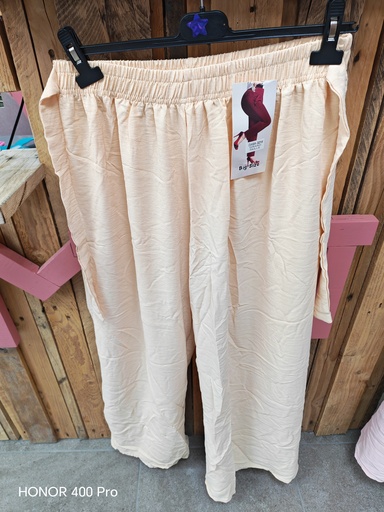 Pantalon large "Hawaï" Beige