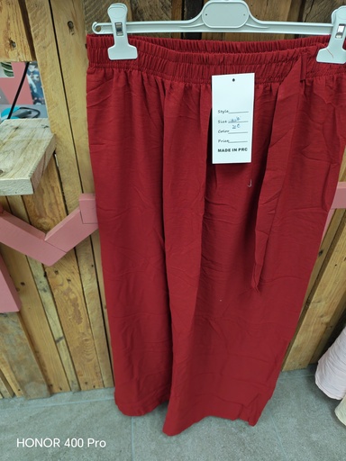 Pantalon large "Hawaï" Rouge