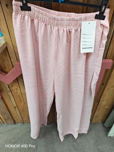 Pantalon large "Hawaï" Rose pâle