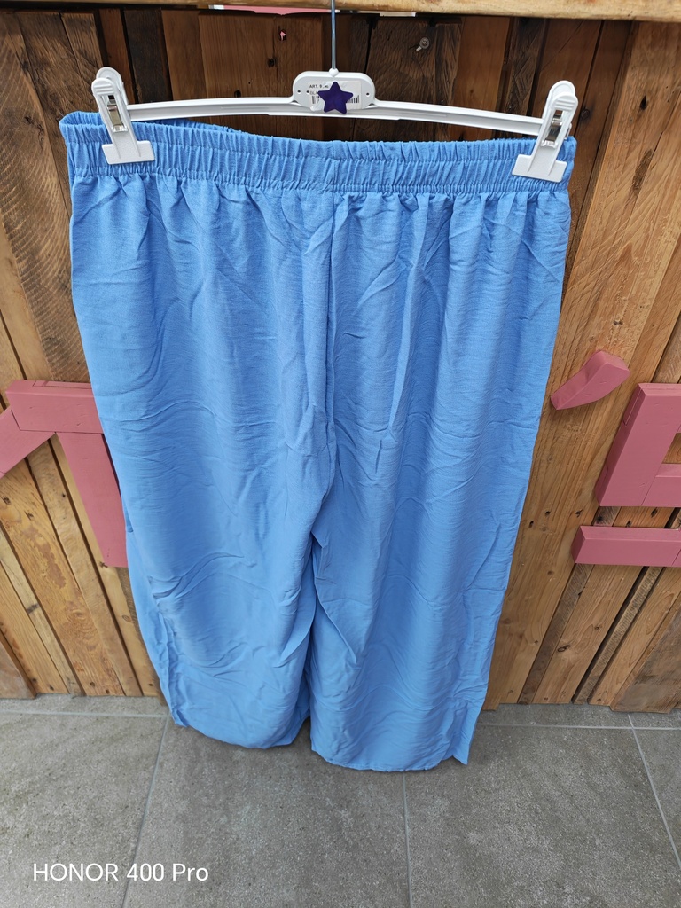Pantalon large "Hawaï" Bleu ciel