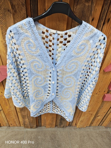 Gilet "Brodia" Bleu ciel