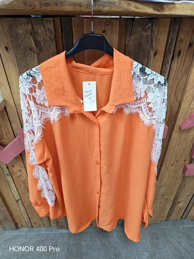 Chemise "Dentellia" Orange