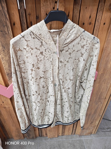 Gilet dentelle PT "Blazie" Beige