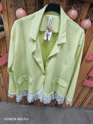 Blazer dentelle jaune