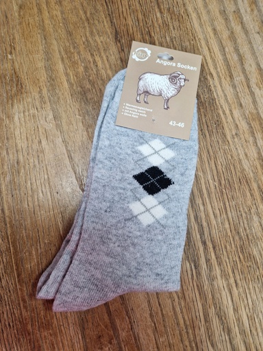Chaussettes Angora 43/46 - Trilosanges Gris clair
