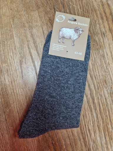 Chaussettes Angora 43/46 - Unies Gris foncé