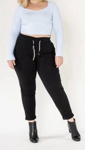 Pantalon coton Irina Noir Nina Carter