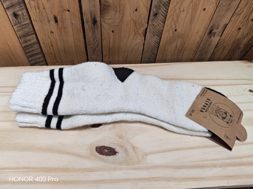 Chaussettes Alpaga 2lignes 36/41 - Ecru
