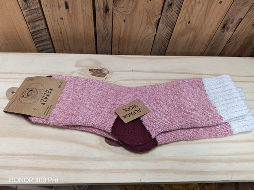 Chaussettes Alpaga Bordure 36/41 - Rose