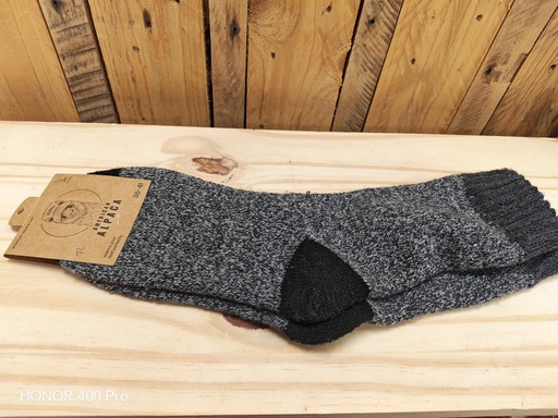 Chaussettes Alpaga Bordure 36/41 - Gris foncé