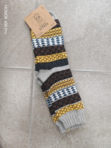 Chaussettes Alpaga Motif bulles 41/47 - Grise