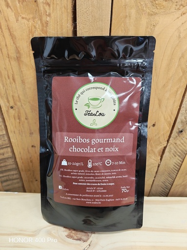 Rooibos Chocolat et noix 70gr  
