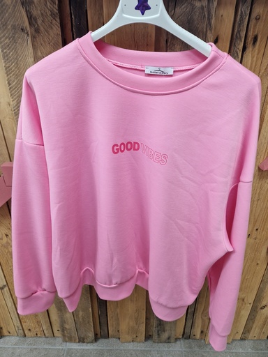 Pull sweat Good Vibes rose GT
