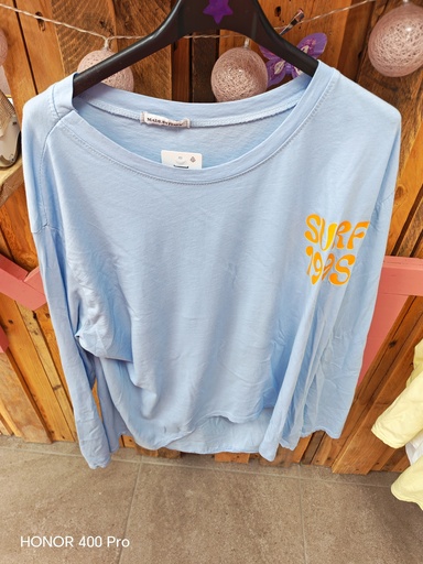 T-shirt Aloha-Surf bleu ciel