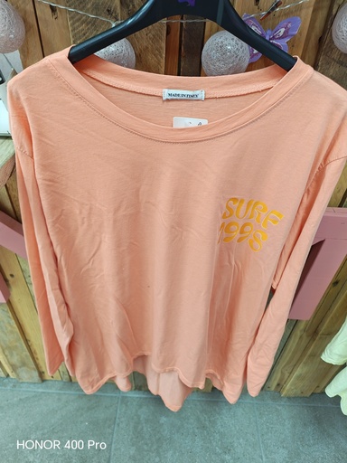 T-shirt Aloha-Surf corail