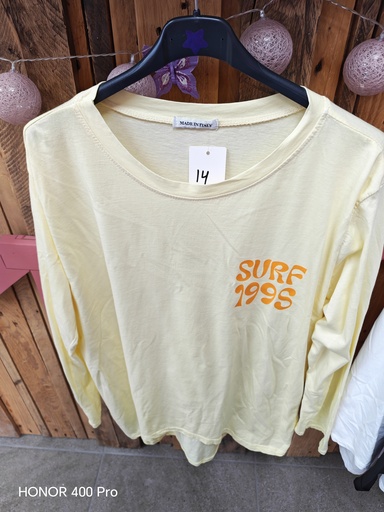 T-shirt Aloha-Surf jaune