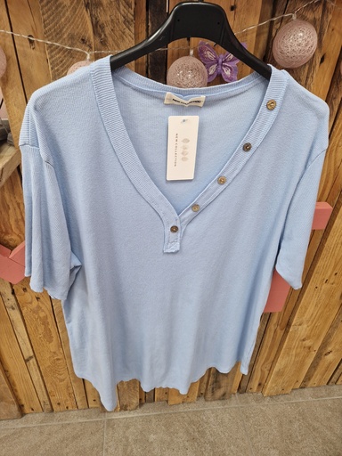 T-shirt "Daisy" bleu ciel