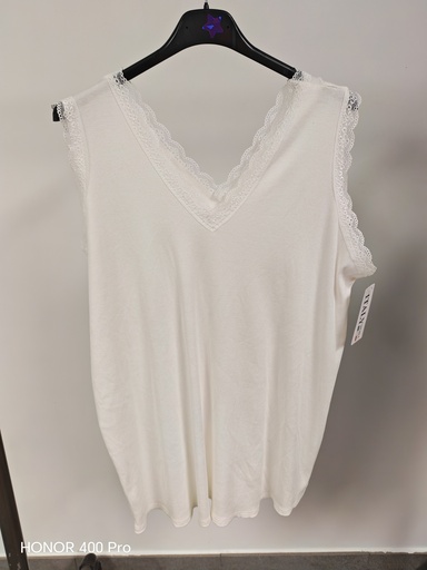 Top "Héléor" Blanc