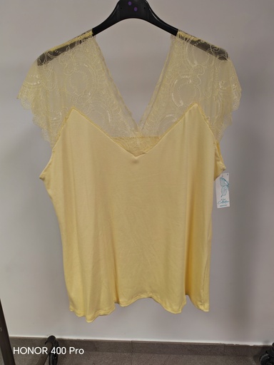 Top dentelle "Olympe" Jaune