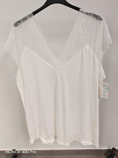 Top dentelle "Olympe" Blanc