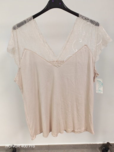 Top dentelle "Olympe" Beige