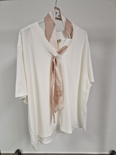 T-shirt Jeanne foulard blanc