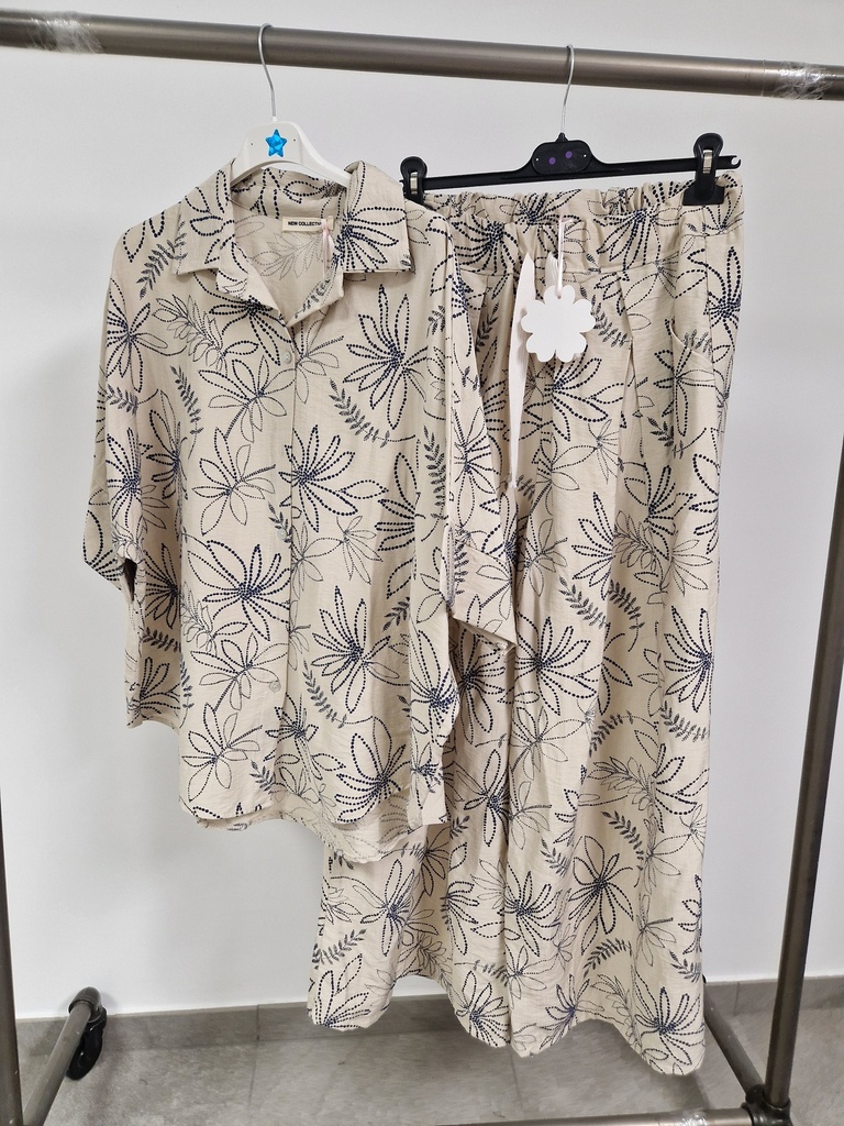Ensemble "Glorinia" beige-bleu