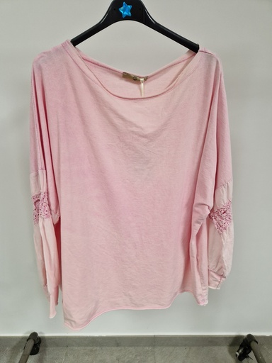 T-shirt "Luna" manches longues Rose