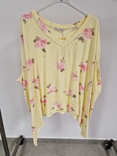 Blouse "Rosa" asymétrique Jaune
