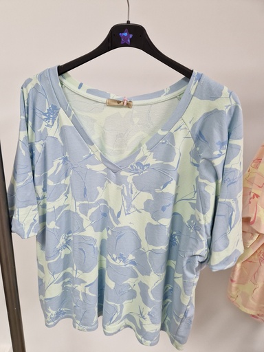 T-shirt "Fétia" Bleu et vert