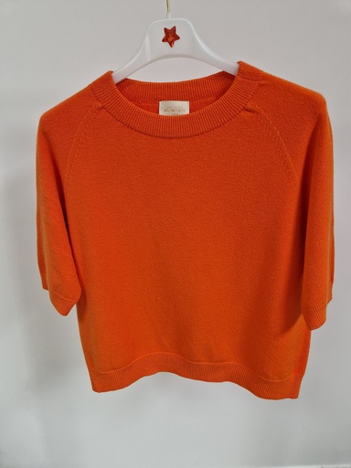 Pull Thessa manches courtes orange