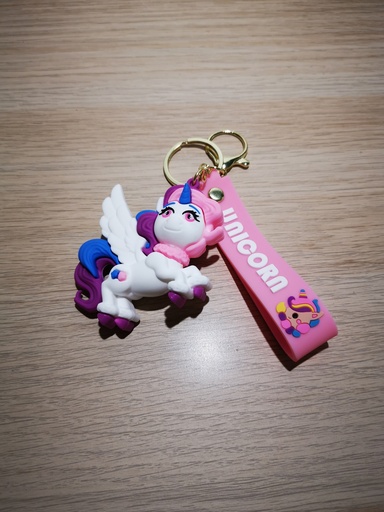 Porte-clefs Poney mauve