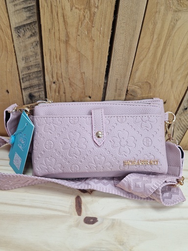 Pochette "Tréflia" rose