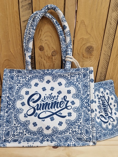 Sac + pochette "Summer Vibes" marine