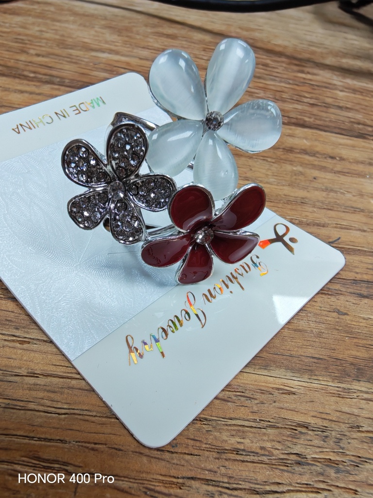 Rond de foulard fleurs rouges