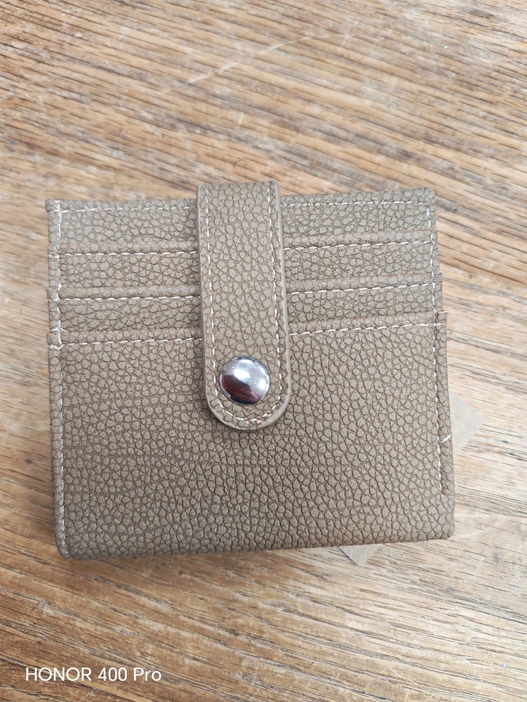 Porte carte + billet noisette