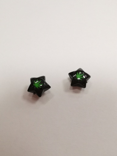 Boucles d'oreilles aimantées "Cannabis" UNITAIRE