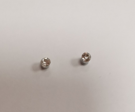 Boucles d'oreilles aimantées strass 4mm blanc