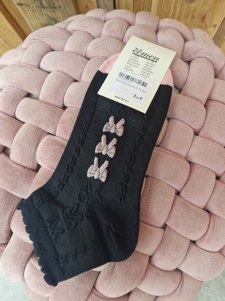 Socquettes Nœuds 35-41 Noir