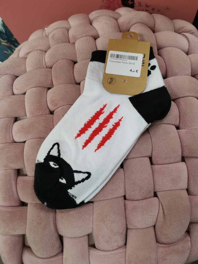 Socquettes Funny griffes chat 38/45
