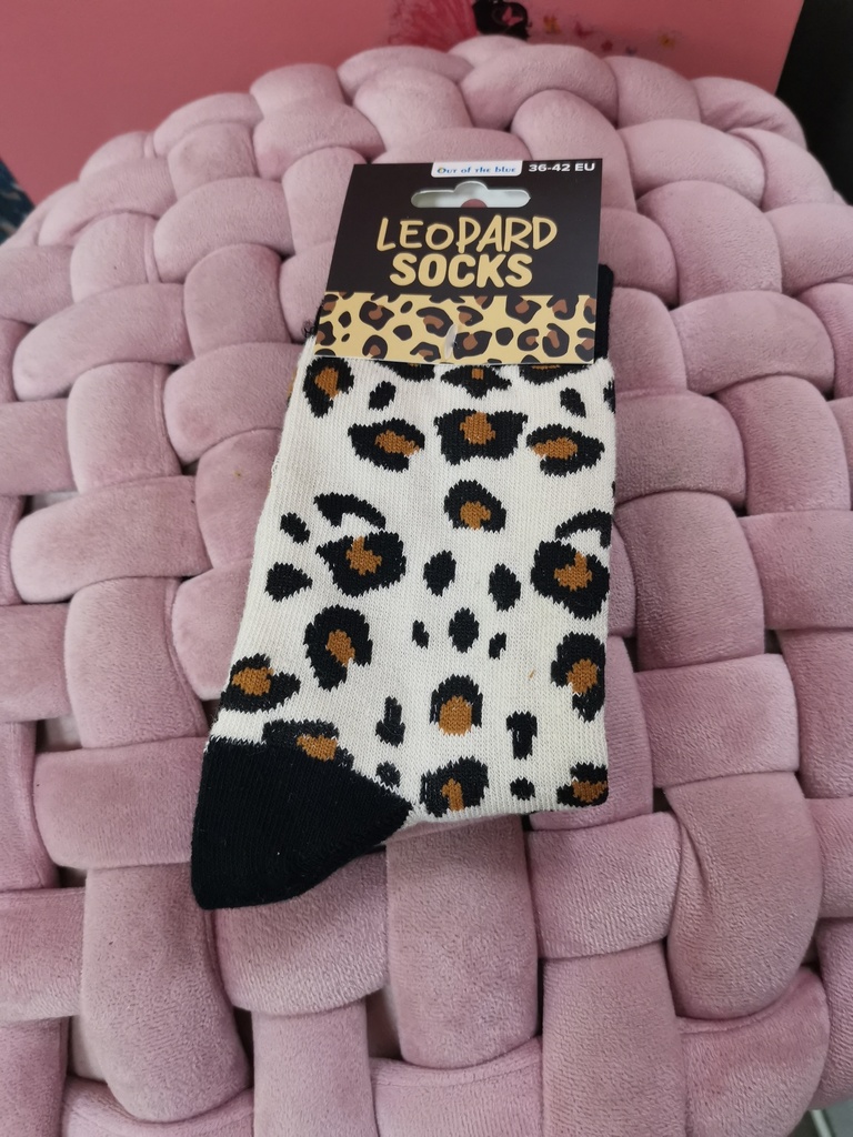 Chaussettes Funny 36/42 Léopard beige