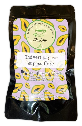 Thé vert papaye et passiflore