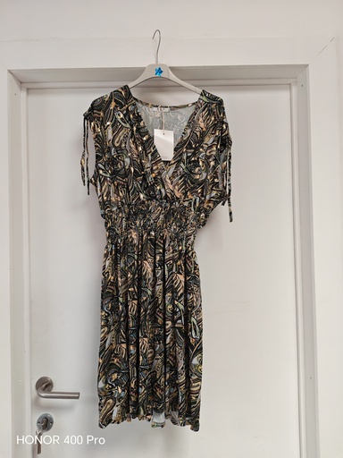 Robe magique courte "Milie" kaki