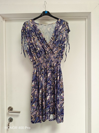 Robe magique courte "Milie" mauve